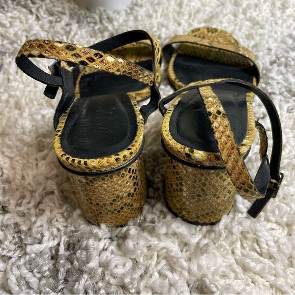 Free People Liv Block Heel Sandals in Snake Print - Picture 8 of 10